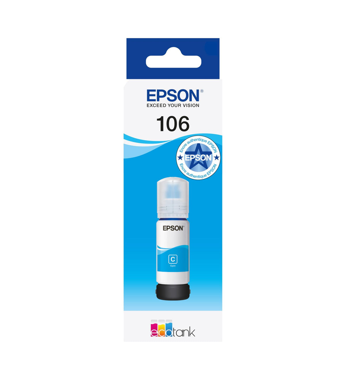 EPSON 1LB 106 EcoTank Cyan ink bottle
