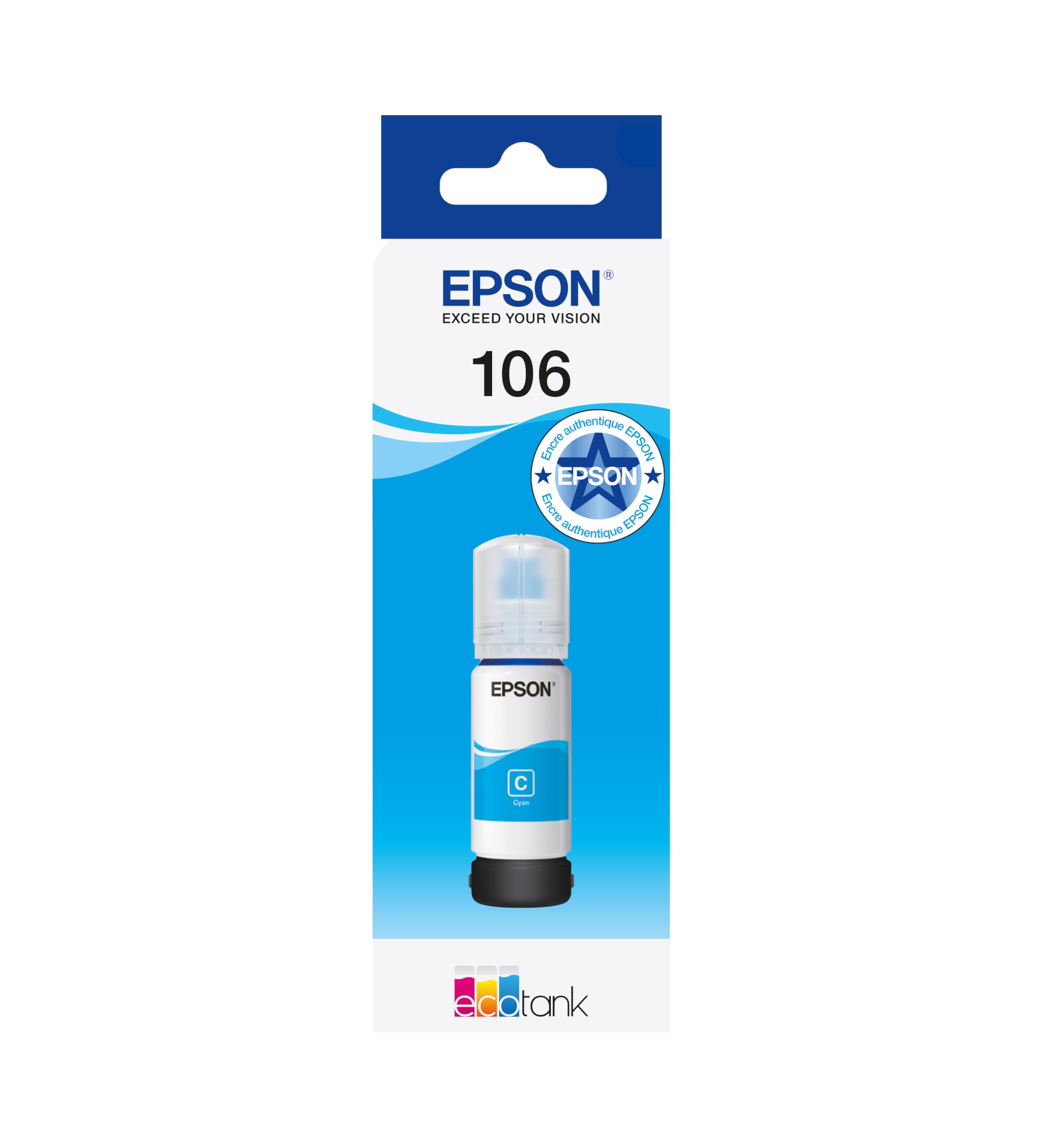 EPSON 1LB 106 EcoTank Cyan ink bottle