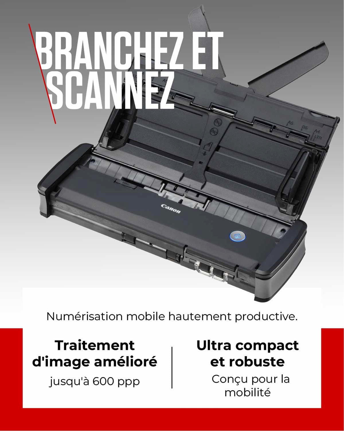 CANON P-215II Document scanner CMOS/CIS Duplex 216x1000mm 600x600dpi 15ppm mono/10ppm colour ADF 20sheets 500scans/d USB 2.0
