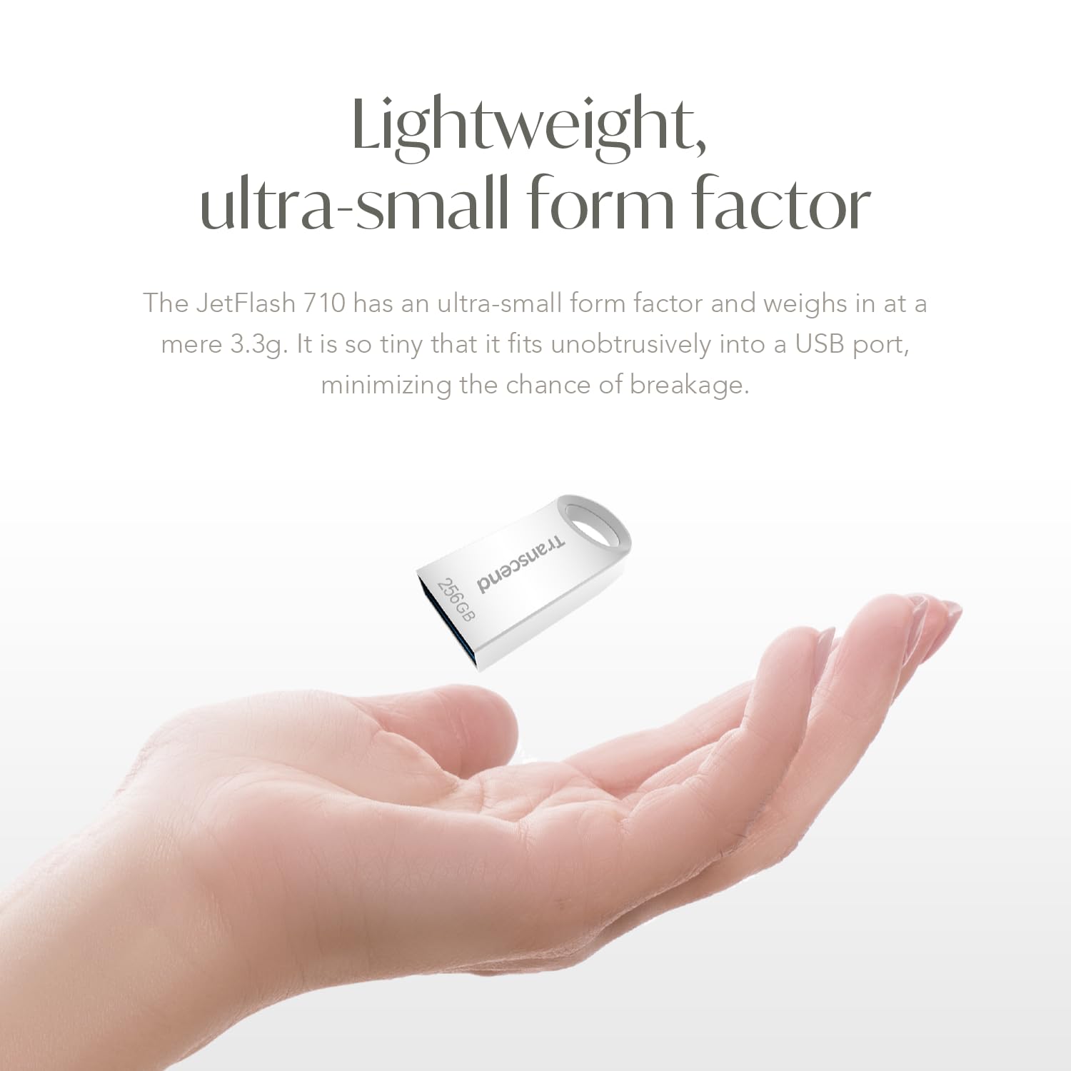 TRANSCEND 256Go USB 3.1 Pen Drive Silver