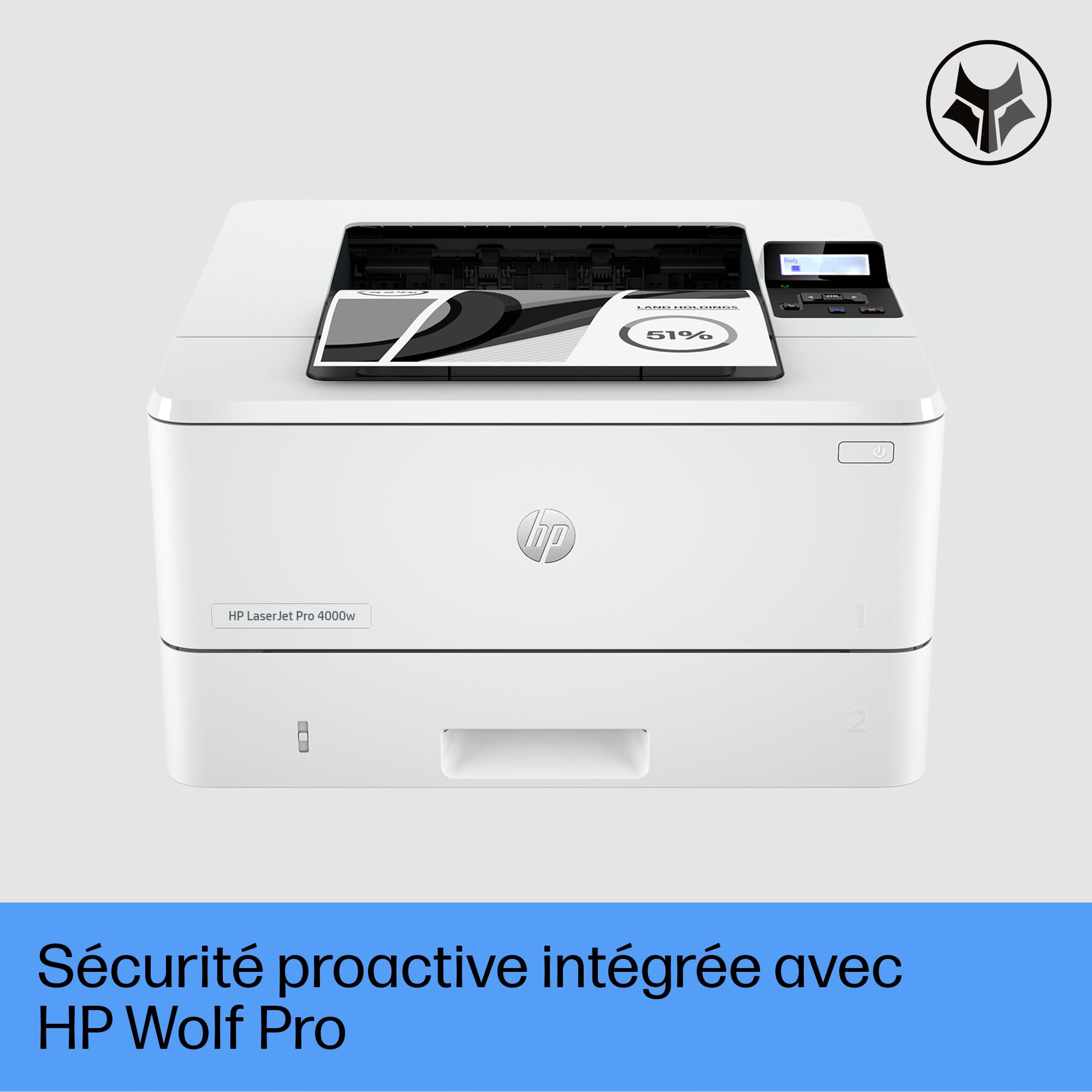 HP LaserJet Pro 4002dw Printer Mono Duplex laser A4 4800x600dpi 40ppm 350sheets USB LAN Bluetooth Wi-Fi