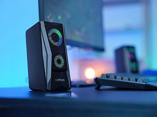 TRUST Enceintes JAVV 2.0 RGB noire