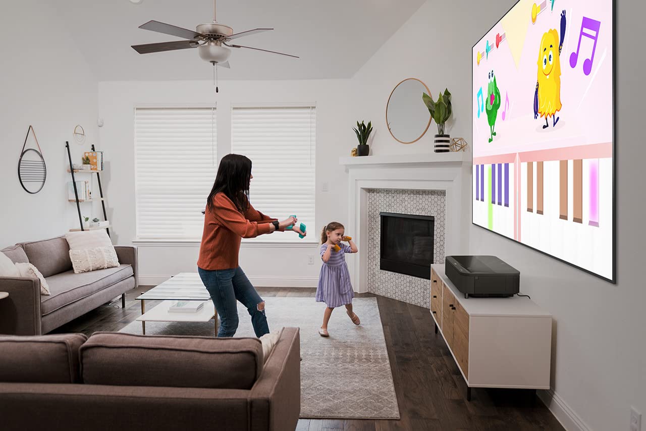 EPSON EH-LS800W Projecteur laser UST - 4K PRO-UHD Home Cinema- 16: 9- 4000 lumens-2 500.000: 1- 3x HDMI- Android TV™ Bluetooth- Noir