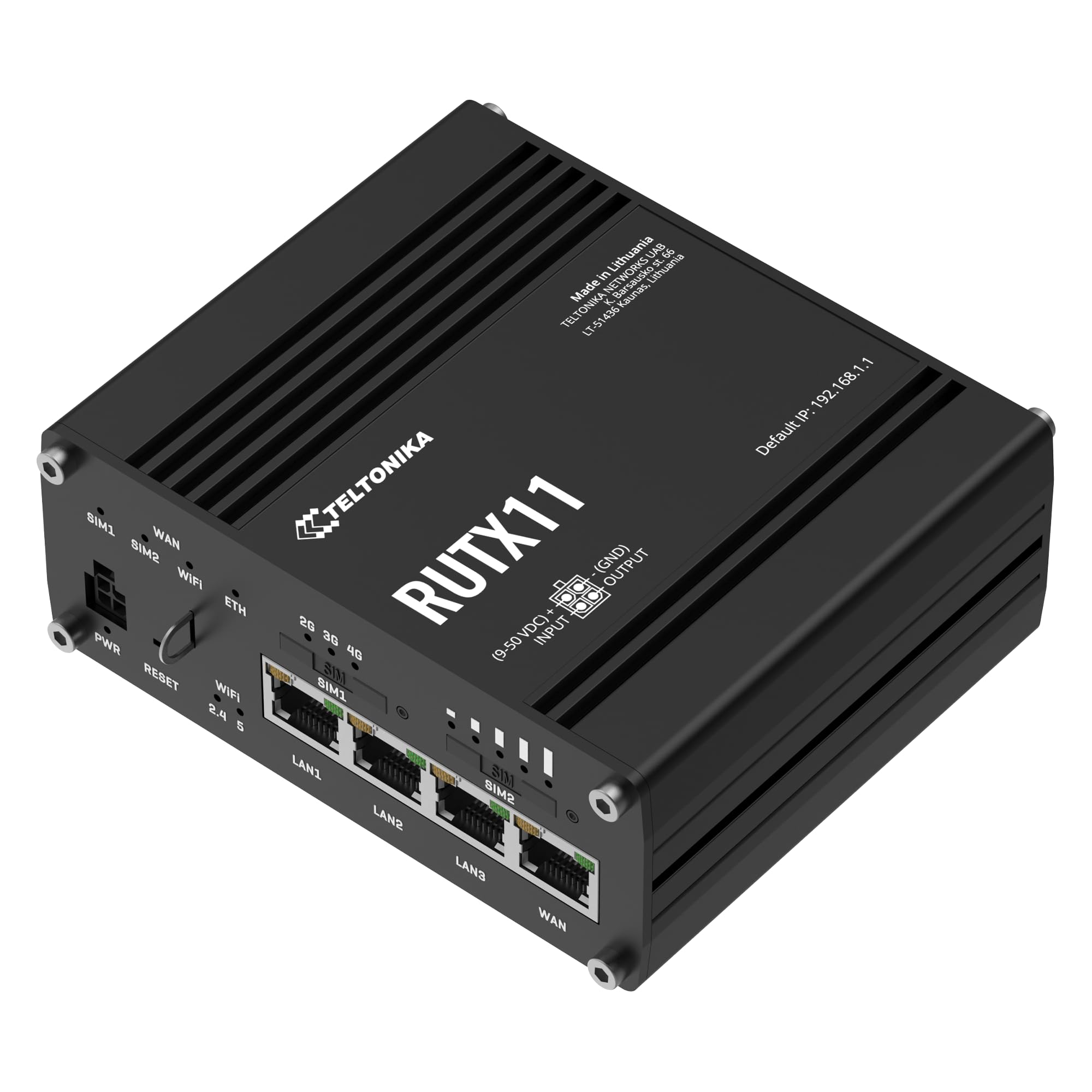 Teltonika RUTX11 routeur sans fil Gigabit Ethernet Bi-bande (2,4 GHz / 5 GHz) 4G Gris