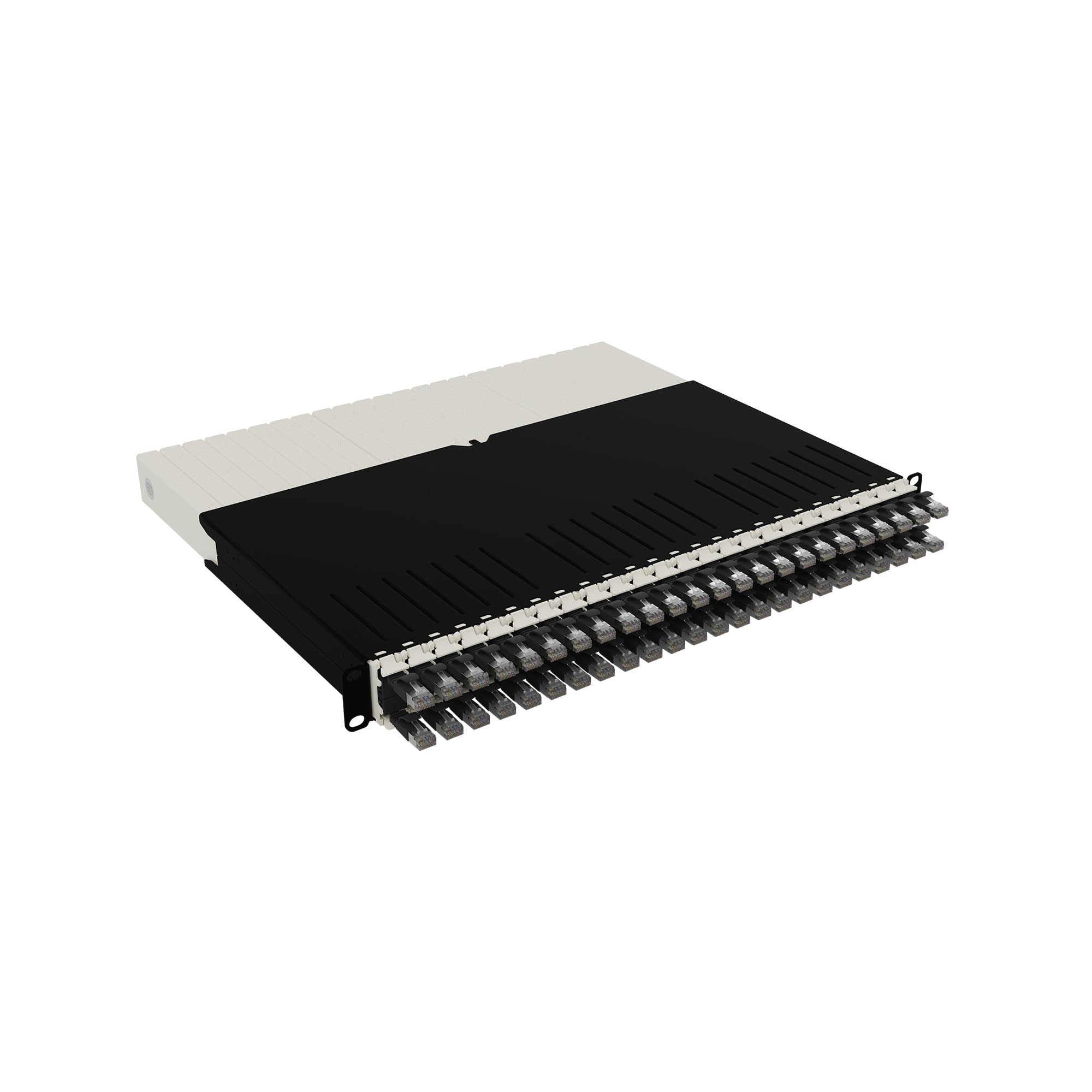 PATCHBOX ONE 24x CAT6A STP NOIR 0,8 m 8U