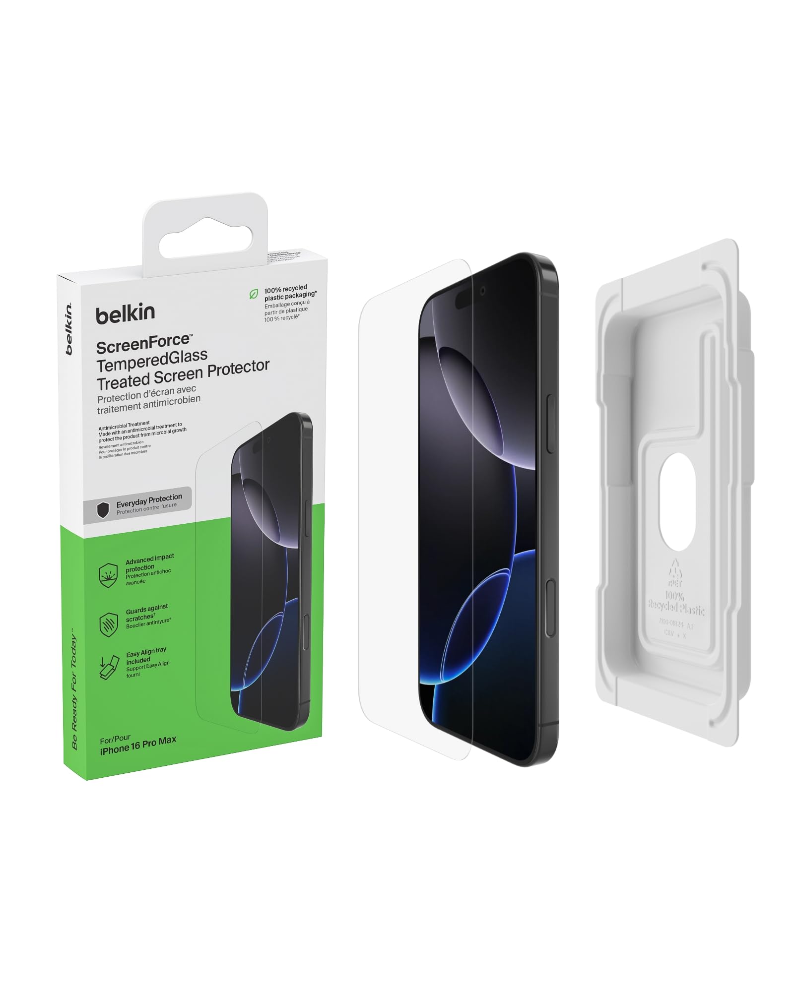 BELKIN ScreenForce Pro Tempered Glass AM Screen Protector - iPhone 16 Pro Max