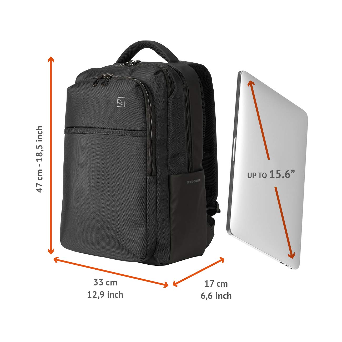 TUCANO Sac à dos Marte Gravity laptop 15,6" MacBook 16 noir