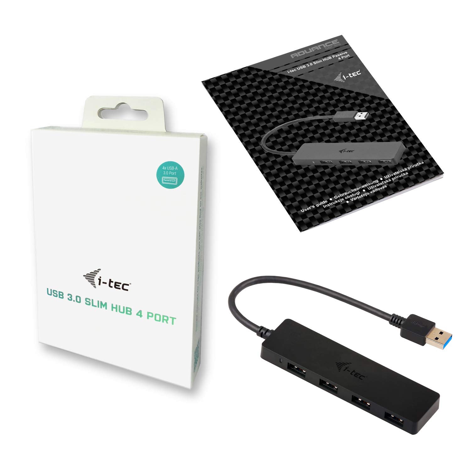 I-TEC USB 3.0 Slim Passive HUB 4 Port without power adapter ideal for Notebook Ultrabook Tablet PC