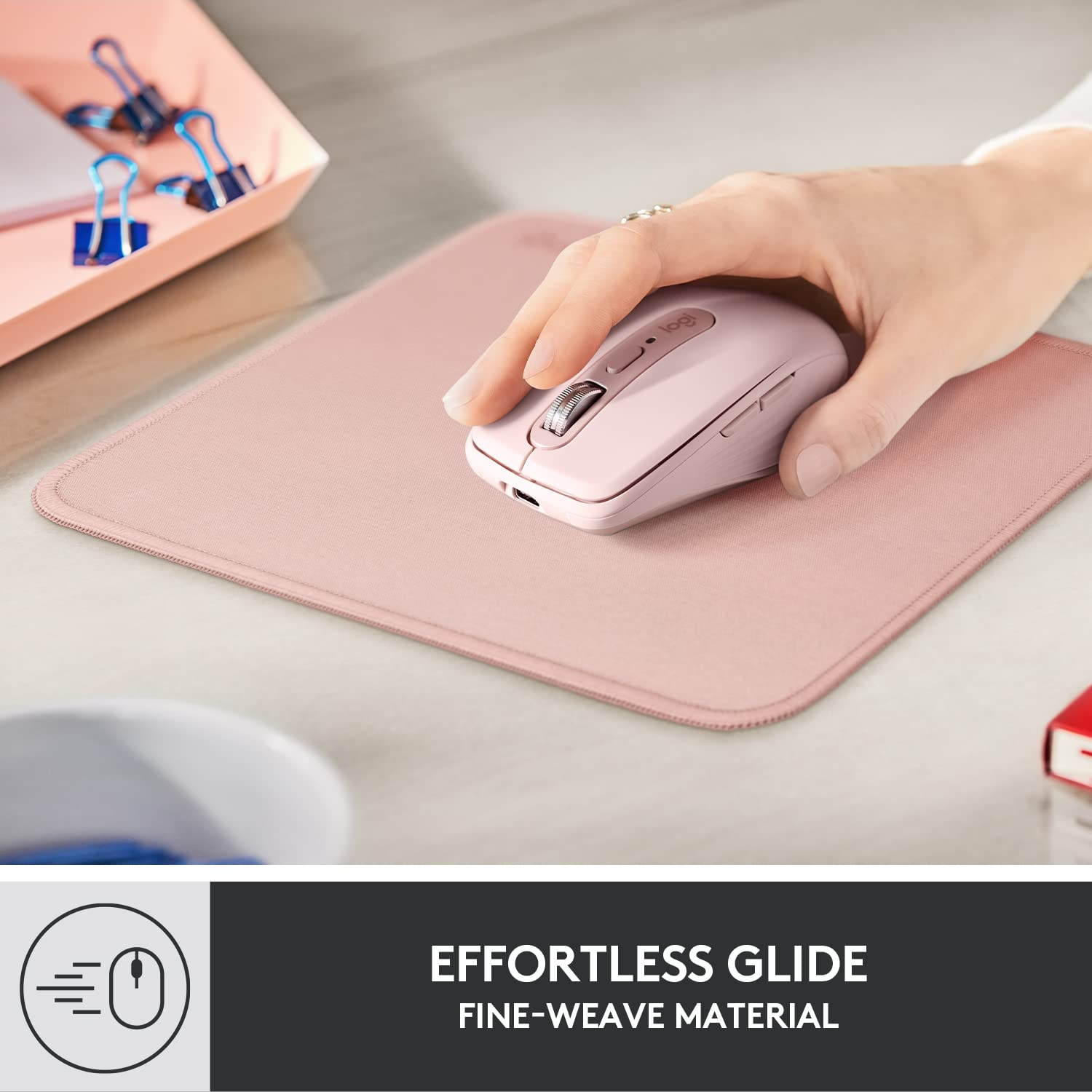 LOGITECH Desk Mat Studio Series Mouse pad dark rose