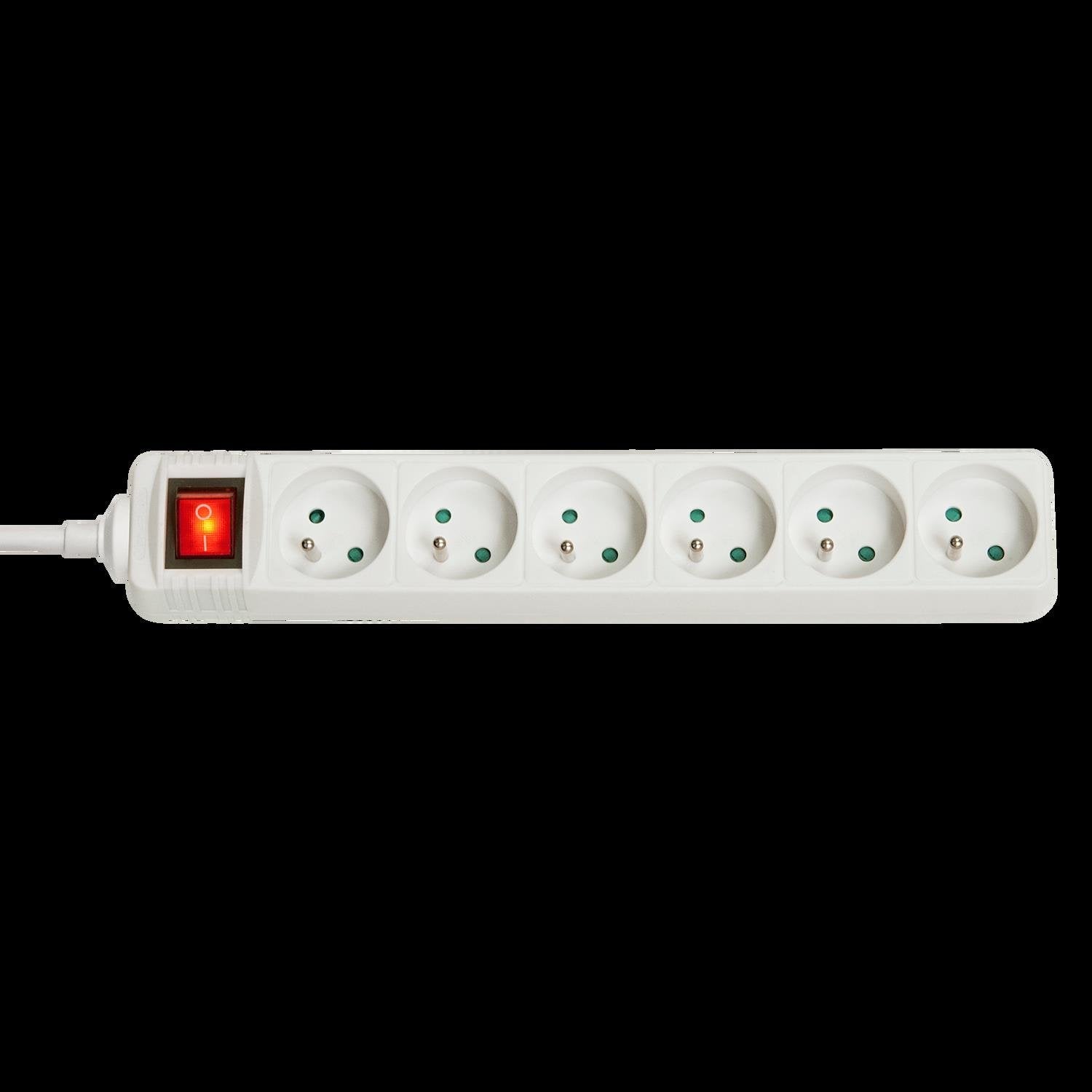 LINDY 6 way Mains Gang Socket with switch FR France