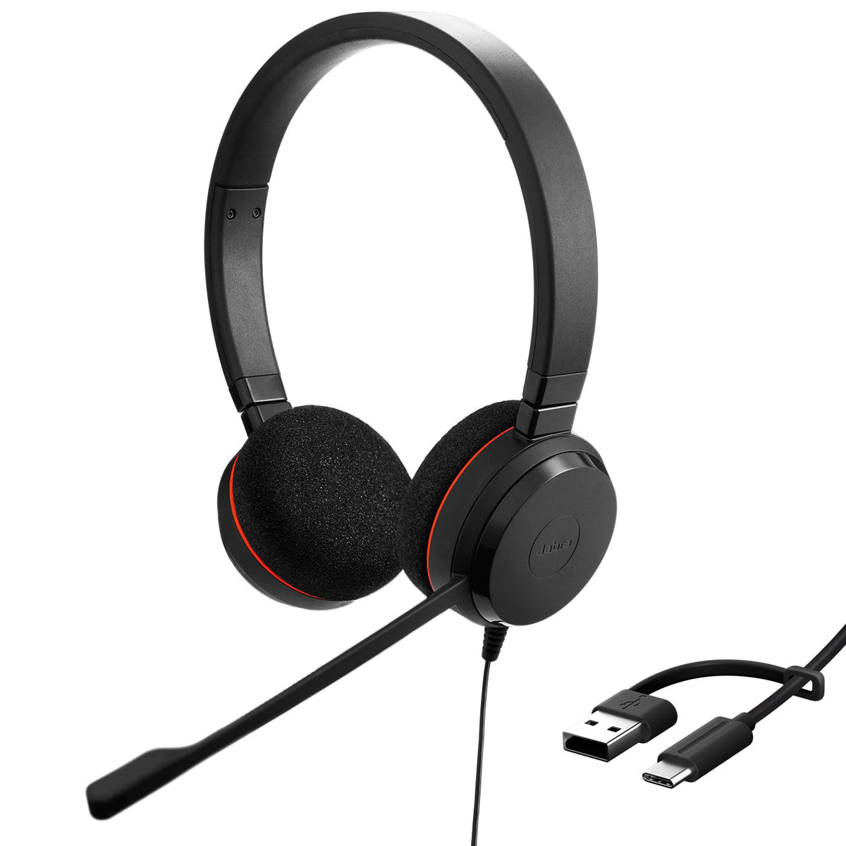 Jabra Evolve 20 Stereo MS USB C/A adapte