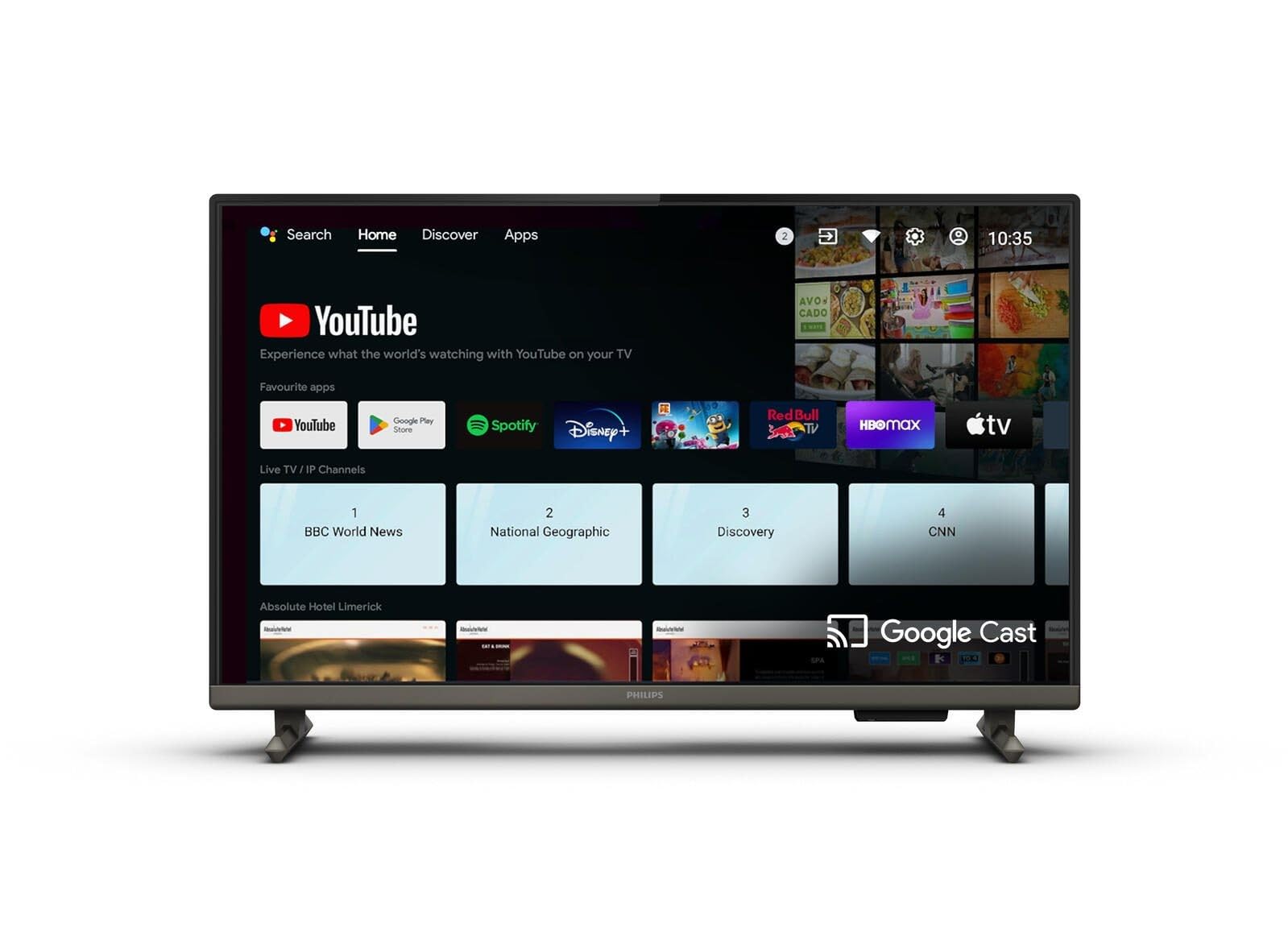 "Philips 24HFL4518/12 TV Hospitality 61 cm (24"") HD 250 cd/m2 Smart TV Noir 6 W"