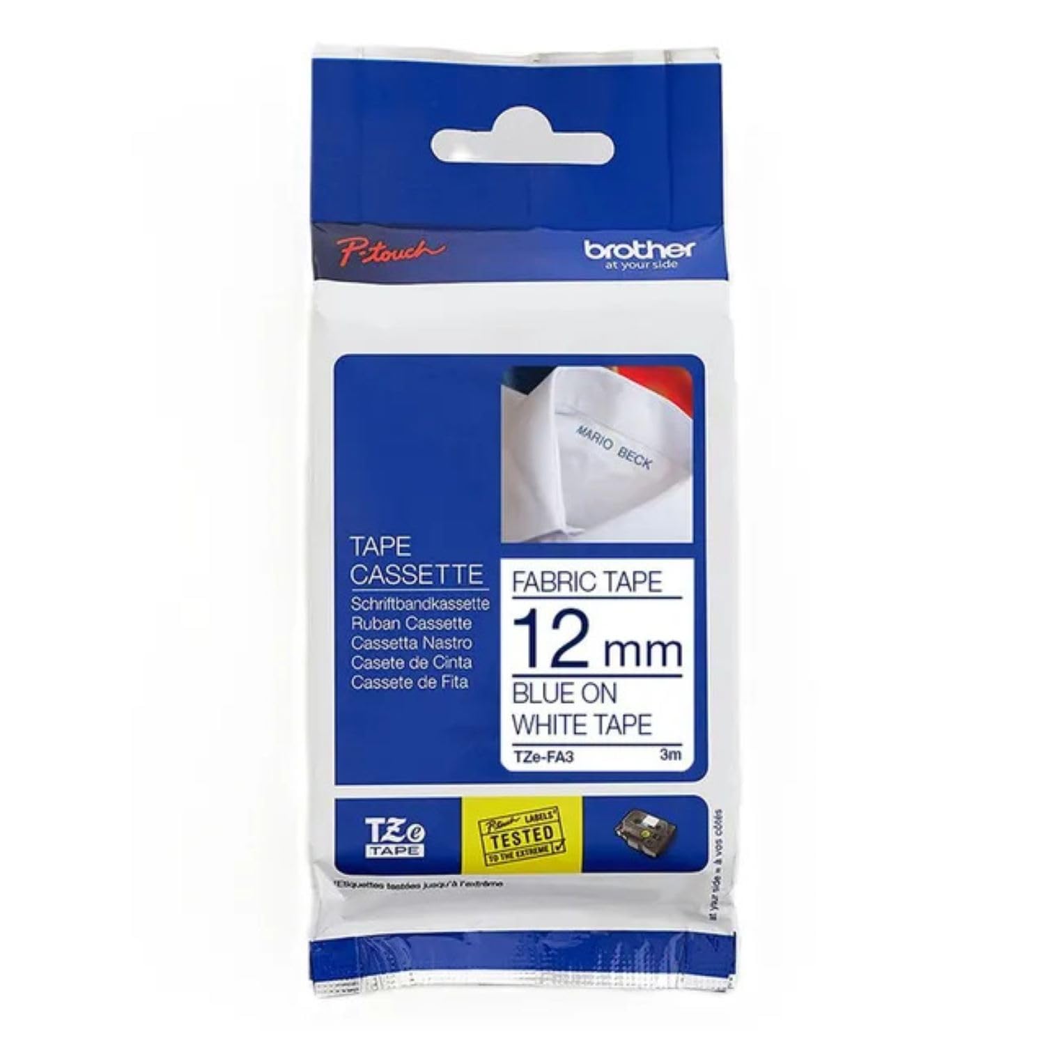 BROTHER RUBAN Ruban tissu bleu/blanc