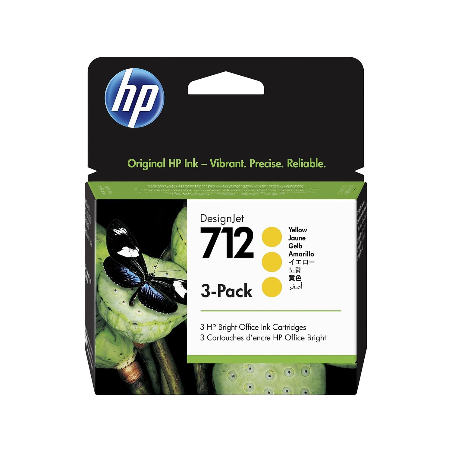 HP 712 3-Pack 29-ml Yellow DesignJet Ink Cartridge