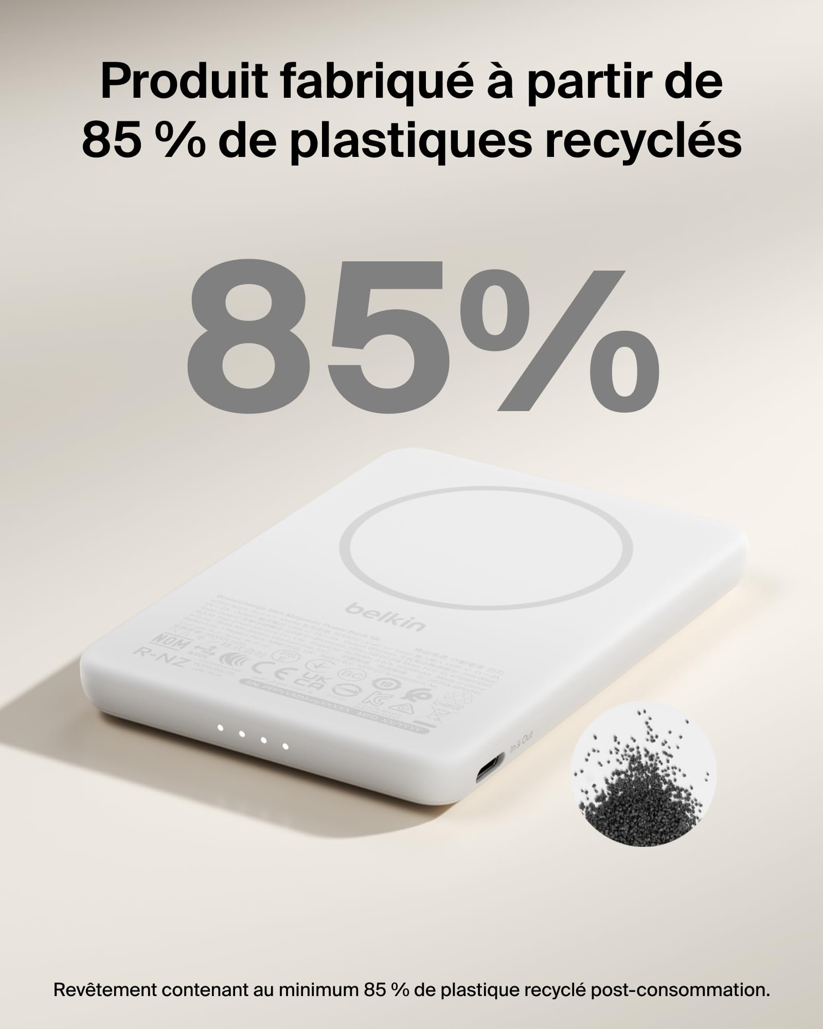 BELKIN BoostCharge Slim 5k Magnetic 7.5w White