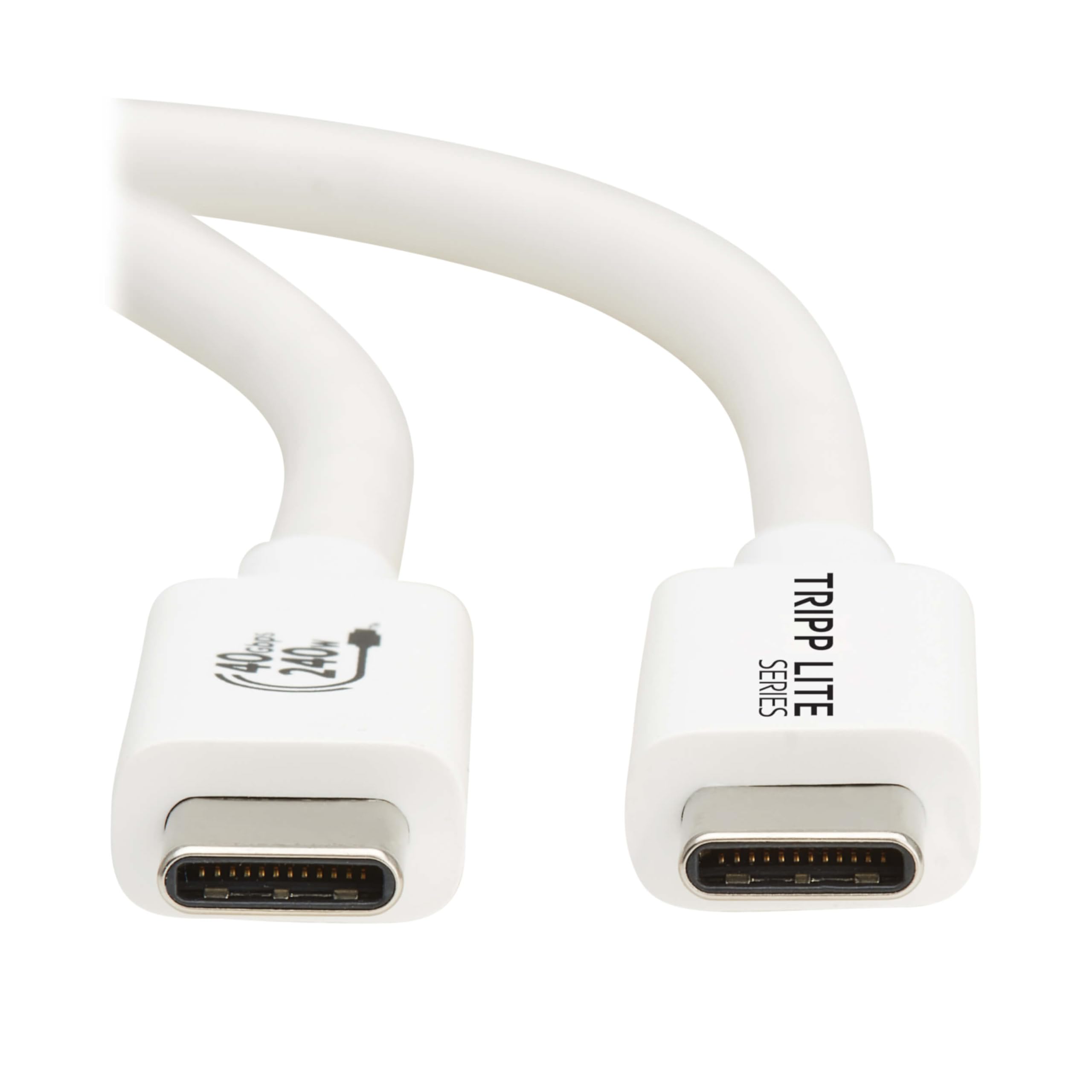 EATON TRIPPLITE series USB4 40Gbps Cable M/M USB-C 8K 60Hz 240W PD Charging White 1m 3.3ft.