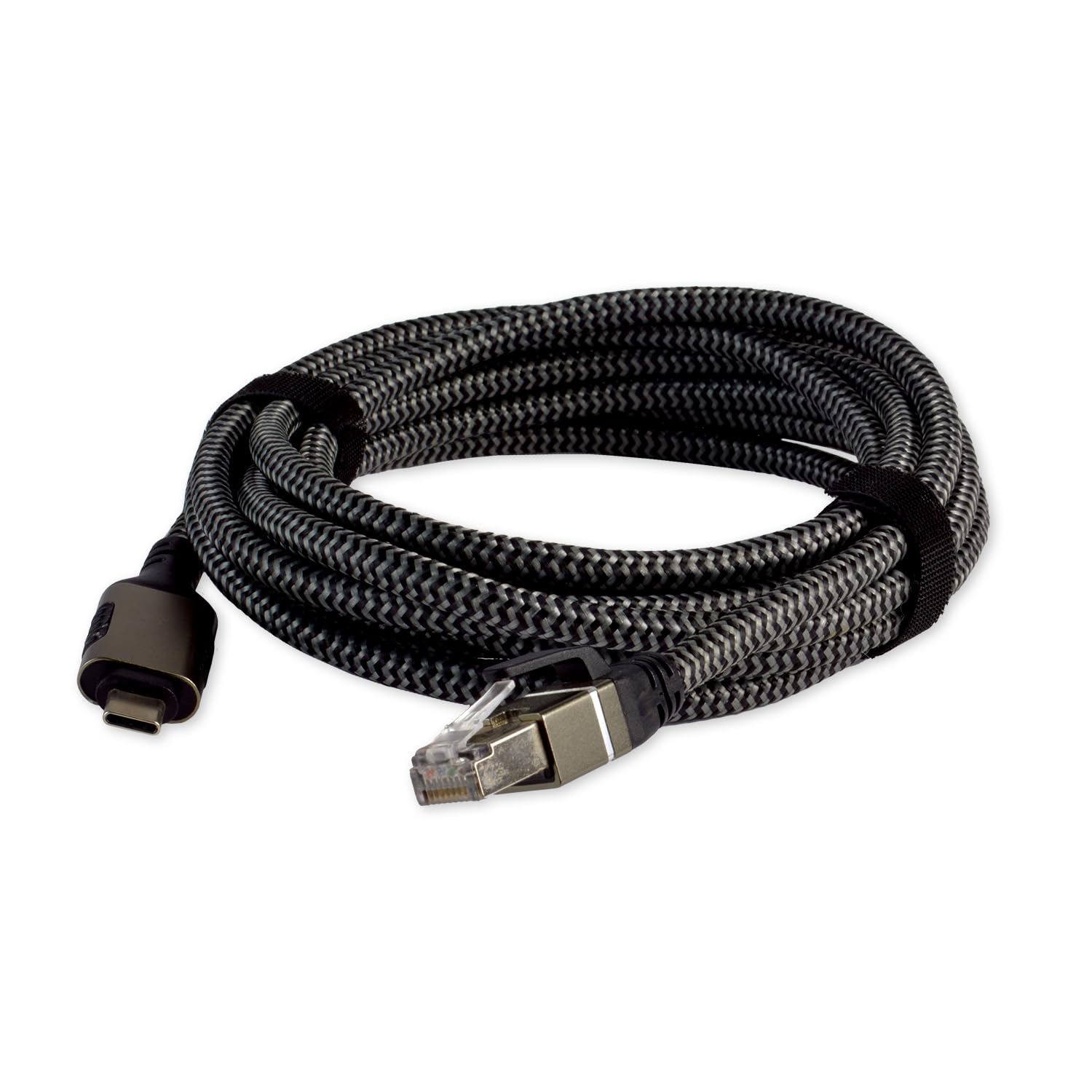 MCL MC1D99AZZ03CRJ452 - Câble Type C USB 3.1 mâle vers RJ45 mâle tressé - 2m