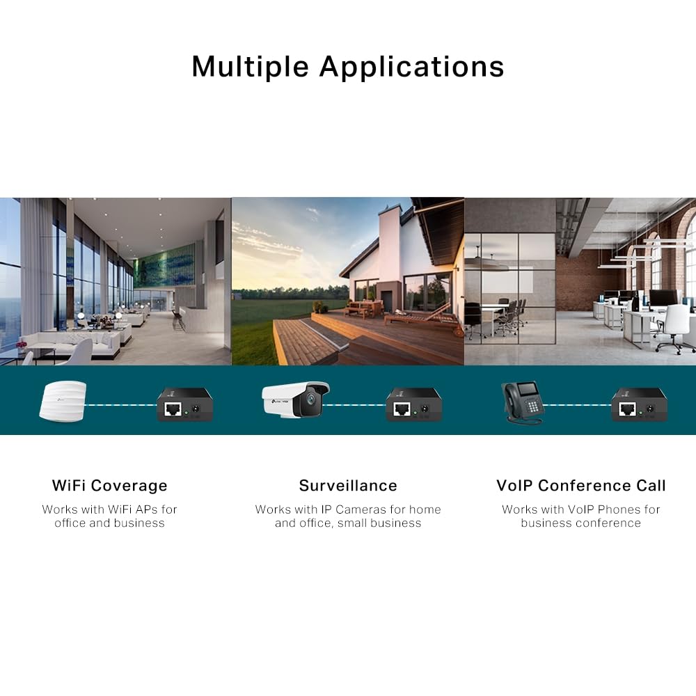 TP-LINK PoE Injector Adapter IEEE 802.3af Compliant