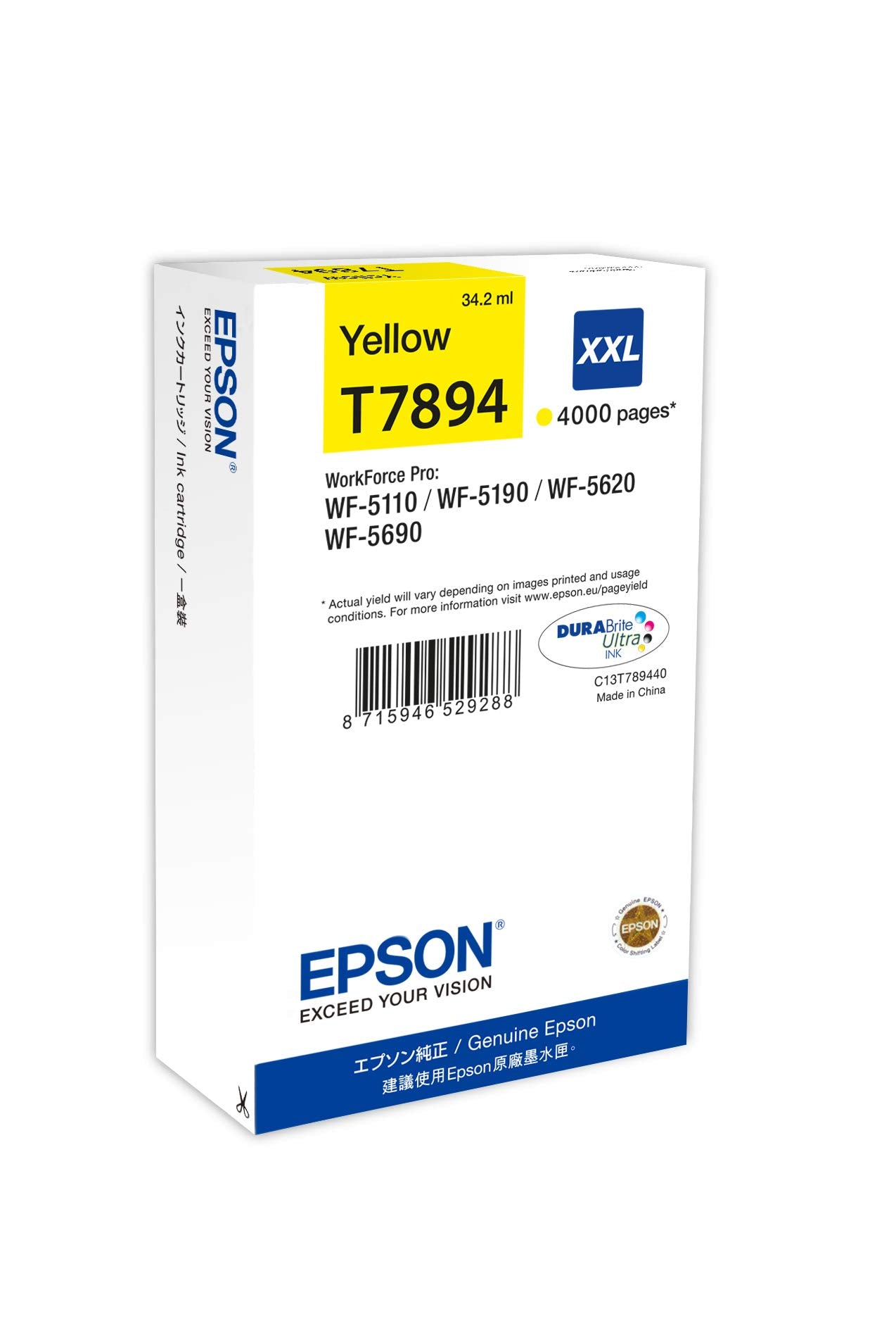 Cartouche EPSON C13T789440 T7894 - Yellow