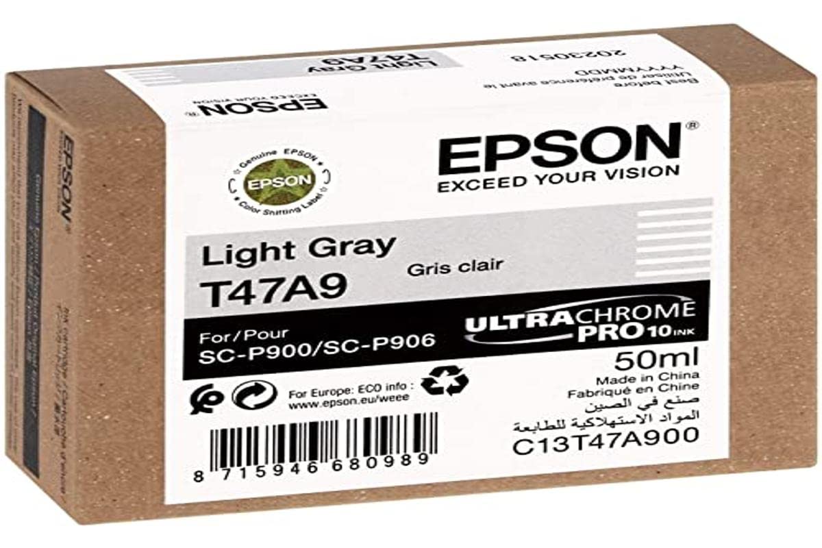 EPSON 1LB Singlepack Light Gray T47A9 UltraChrome Pro 10 ink 50ml