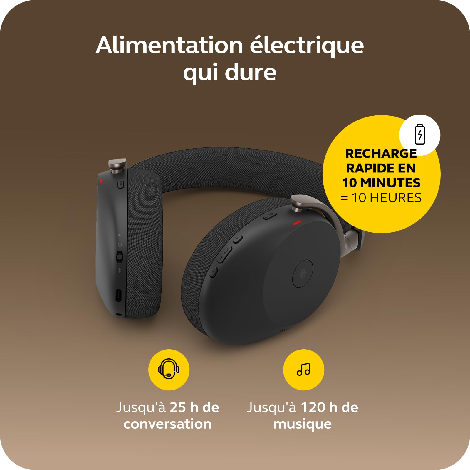 Jabra Evolve3 85 UC Link 390 USB-C Bla