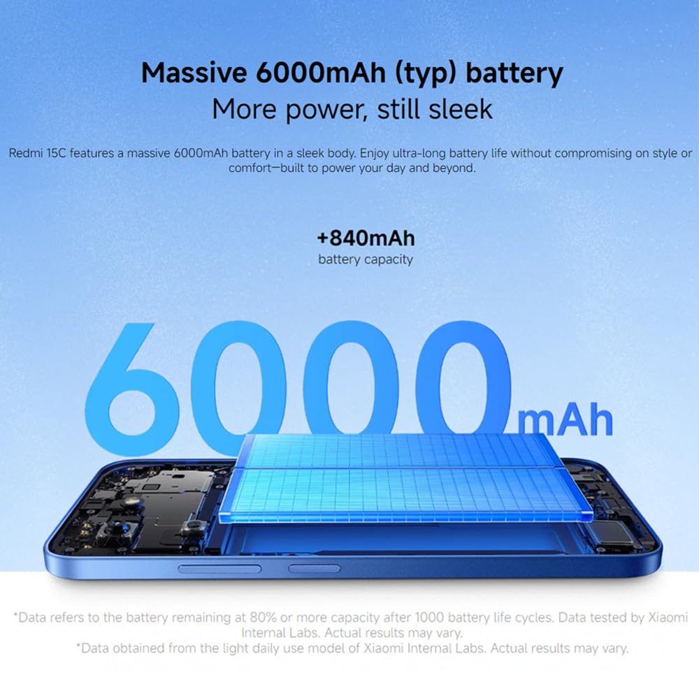 Xiaomi Redmi 15C 4G (6.9''- NFC - 256 Go, 8 Go RAM) Noir