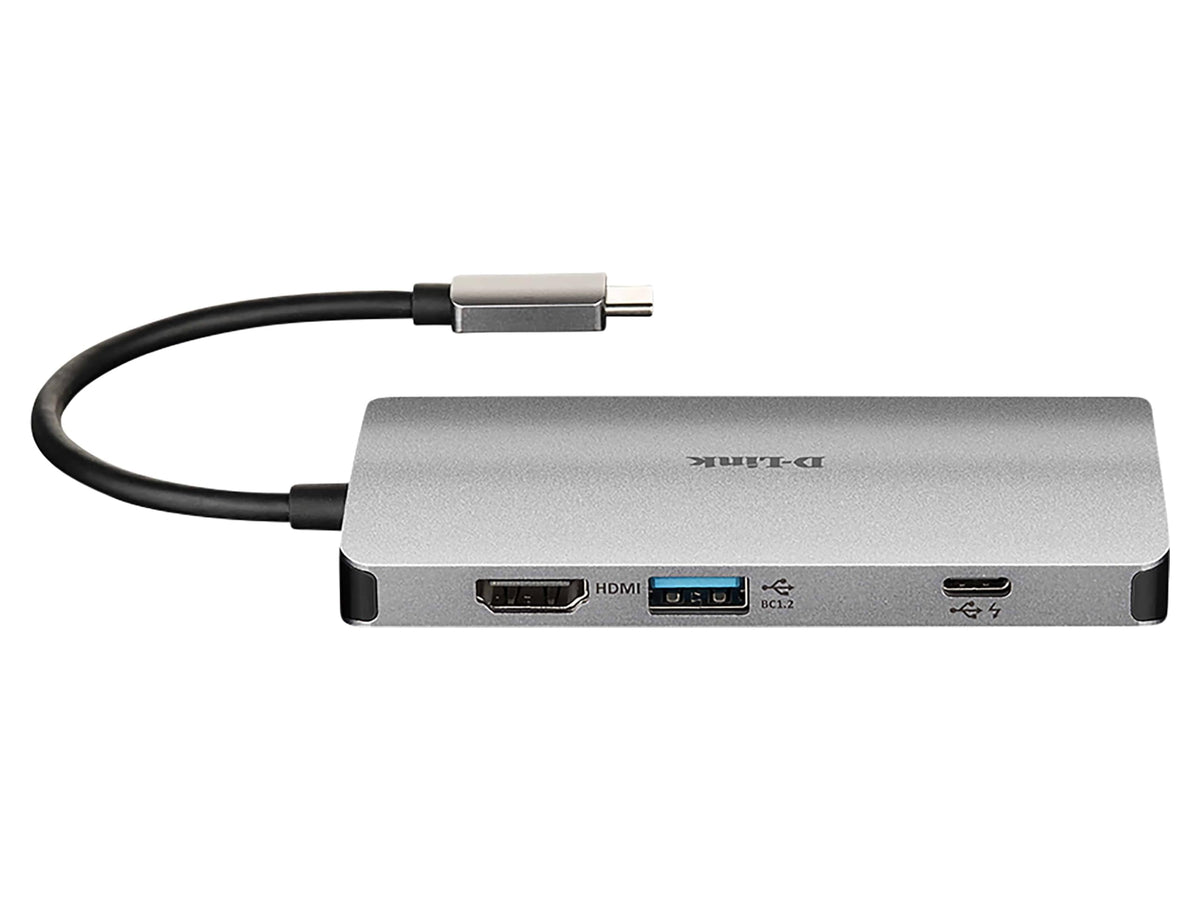 D-LINK USB-C 8-en-1 HDMI SD /microSD card reader and charging