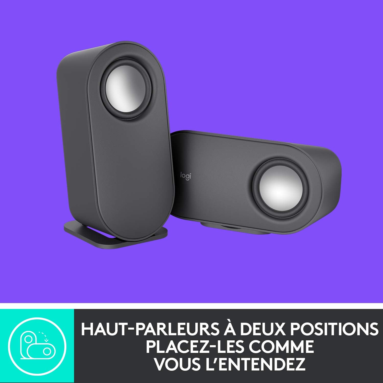 LOGITECH Z407 Android Edition speaker system for PC 2.1channel wireless Bluetooth USB 40 Watt Total graphite grey