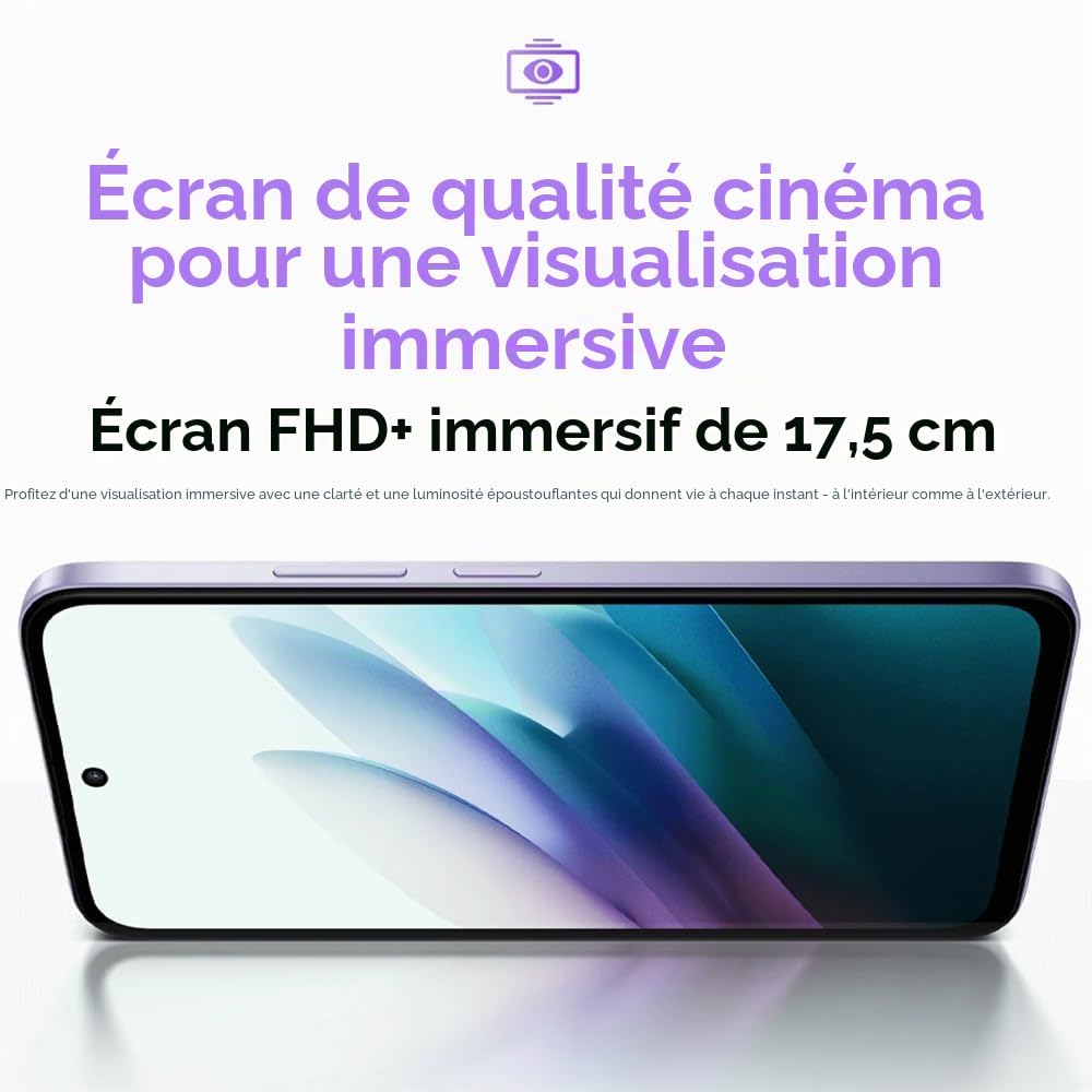 Xiaomi Redmi 15 4G (6.9''- NFC - 256 Go, 8 Go RAM) Noir