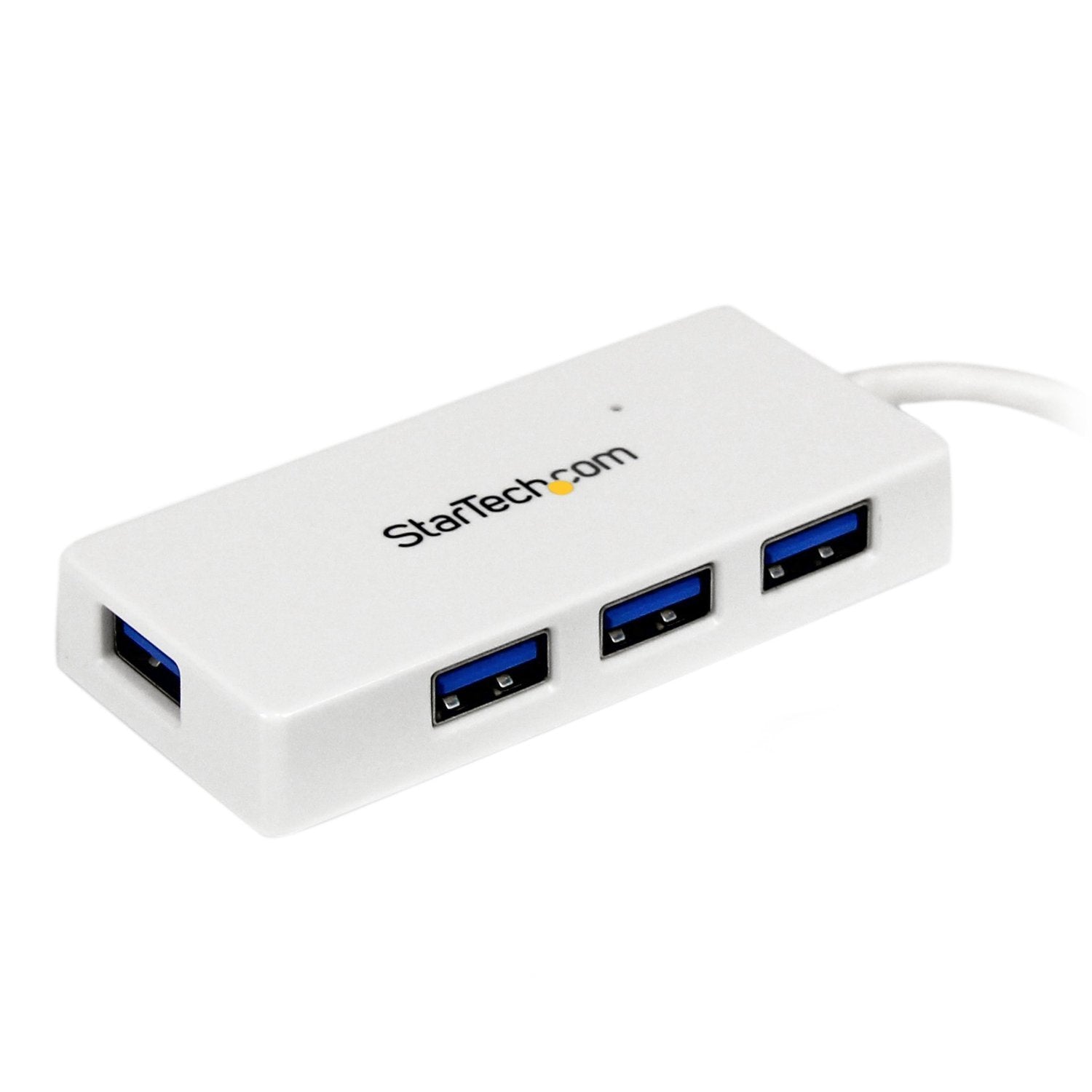 Portable 4 Port Mini USB 3.0 Hub - White