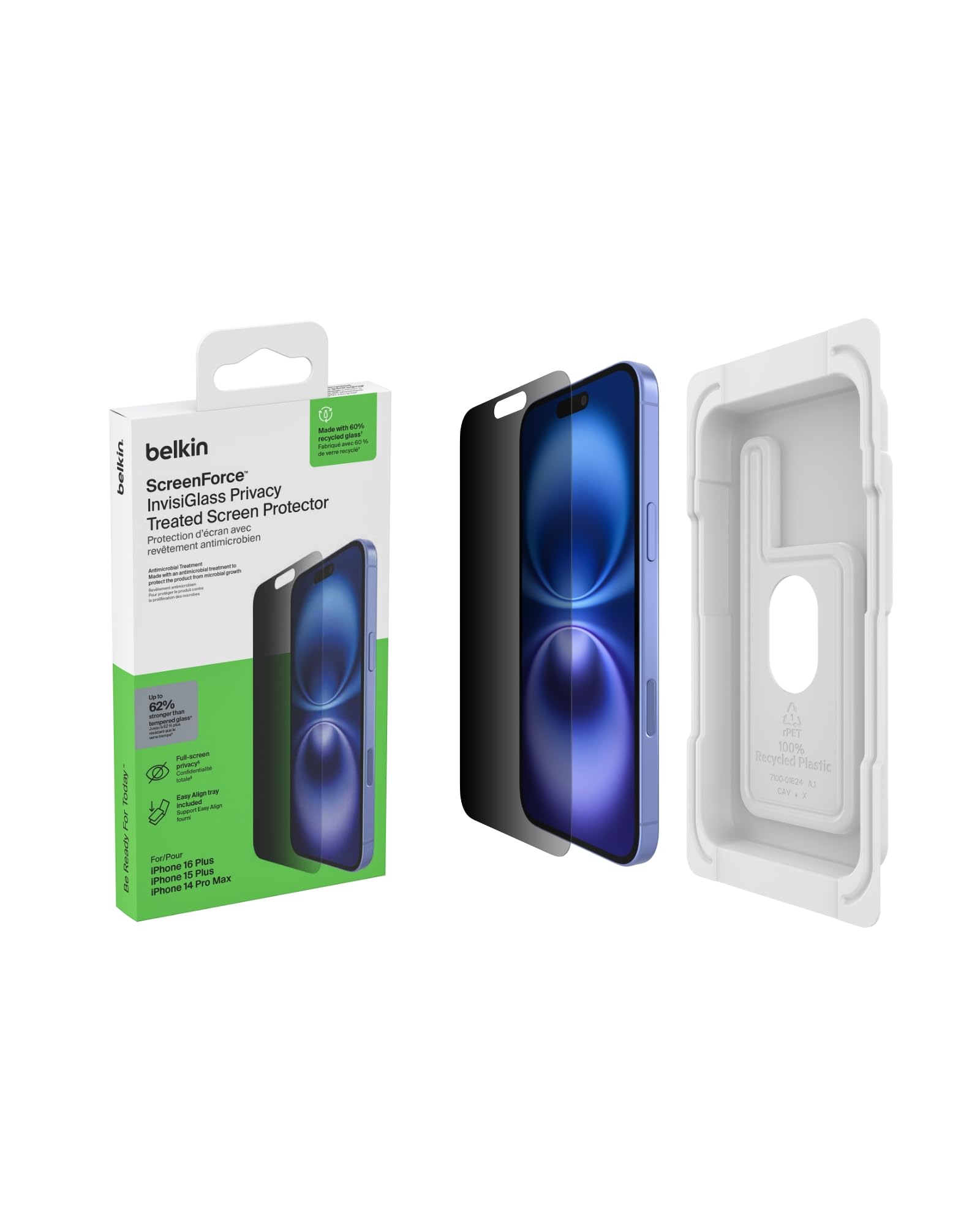 BELKIN ScreenForce Pro Invisiglass Privacy AM Screen Protector - iPhone 16 Plus/15 Plus/14 Pro Max