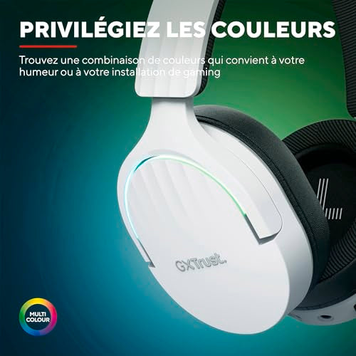 TRUST Casque gaming sans fil FAYZO DUAL Wireless - White