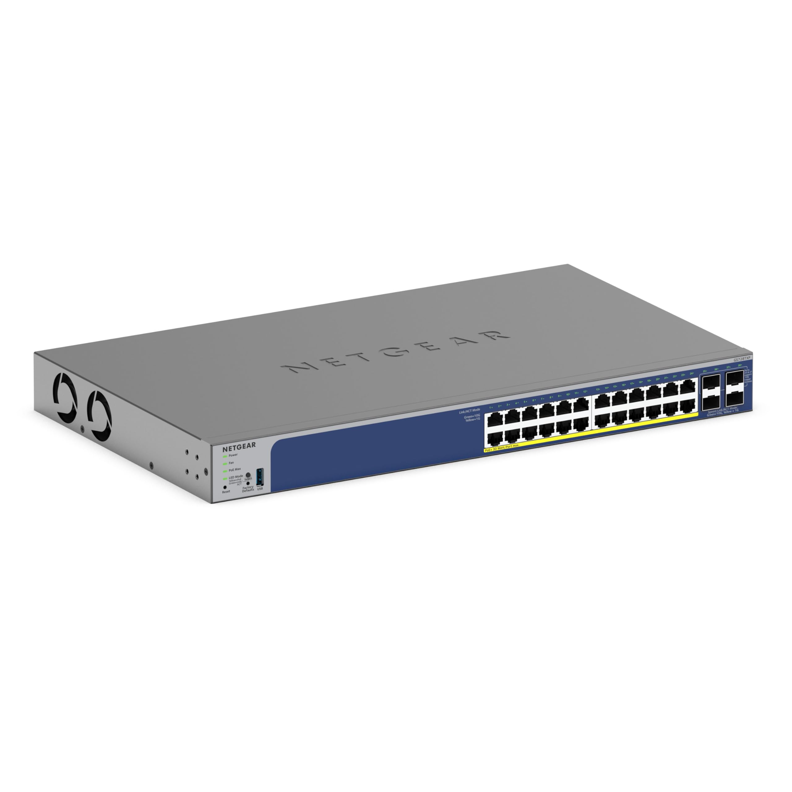 NETGEAR 24P GE POE+ Smart Switch W/10G SFP+ GS728TXPV3