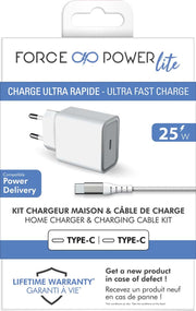 FPCS 1 USB C 25W+CBL C/C 1.2mRecyclWHITE