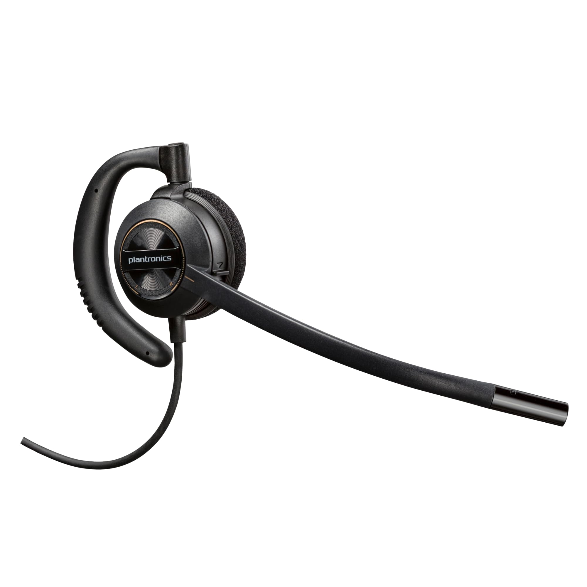 HP Poly EncorePro 530D with Quick Disconnect Discreet Digital Headset TAA Avec fil Crochets auriculaires Appels/Musique Noir