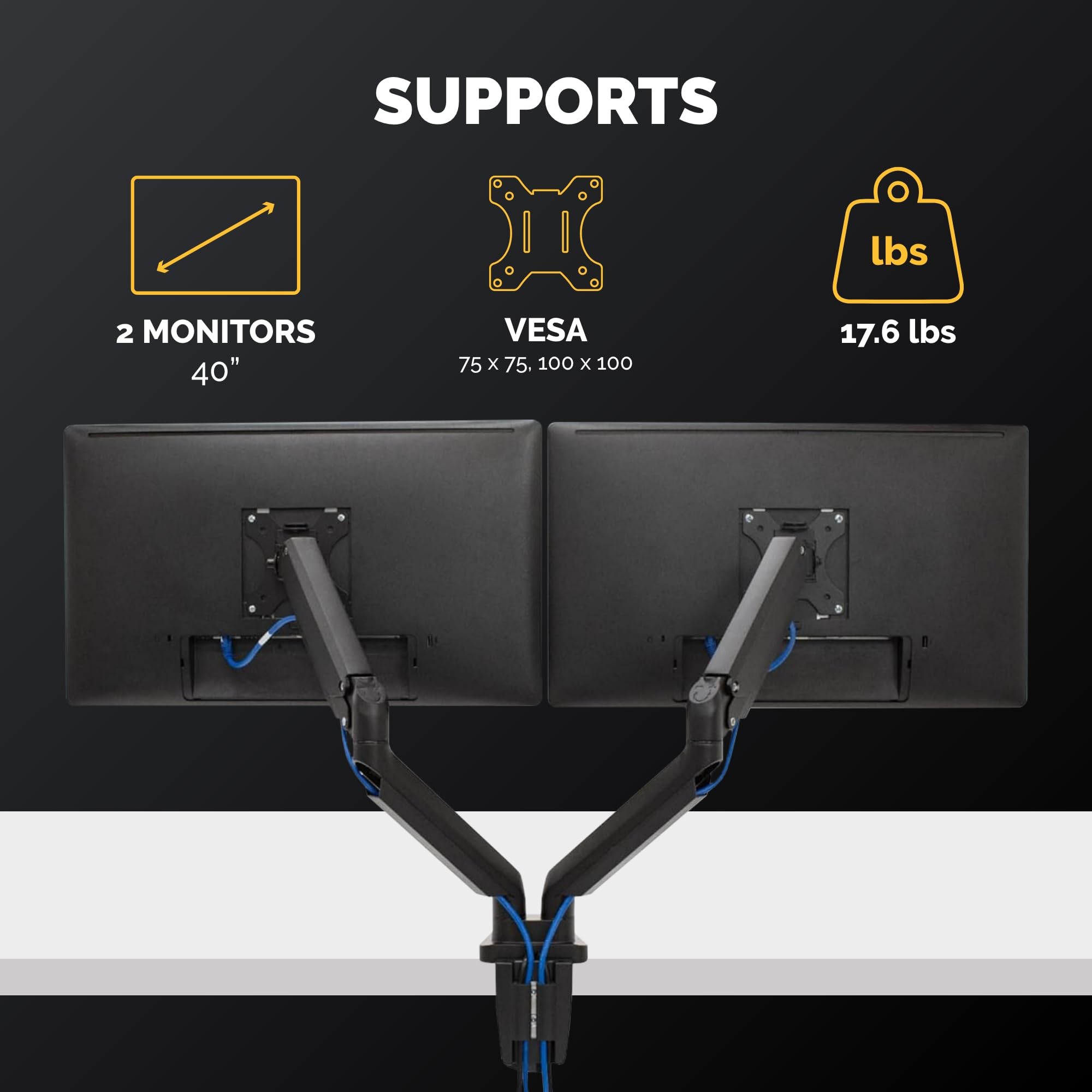FELLOWES Bras porte écran double Platinium Série