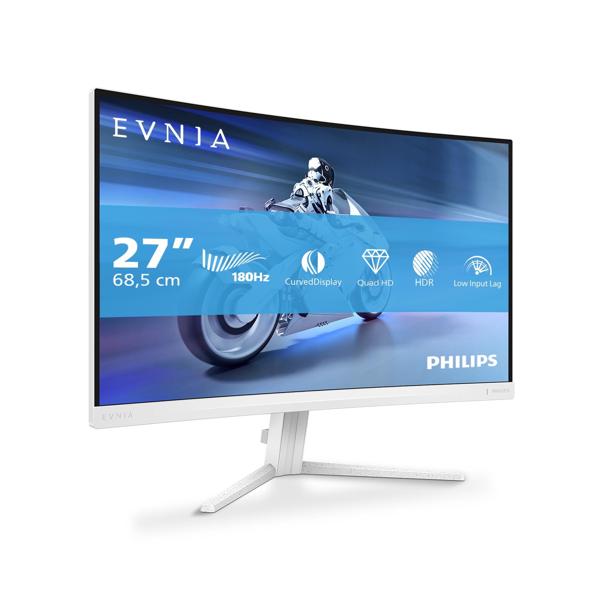PHILIPS 27M2C5501/00 27p Curved Gaming Monitor 2560x1440 180Hz 1ms 2xHDMI DP white