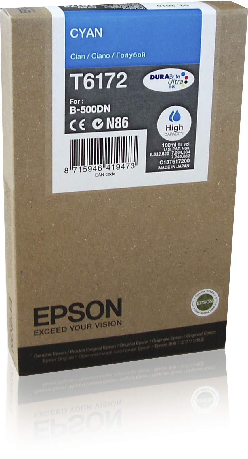 Cartouche EPSON C13T617200 T6172 - Cyan