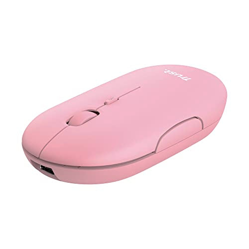 TRUST Souris sans fil PUCK Ultra-plate rechargeable - Rose