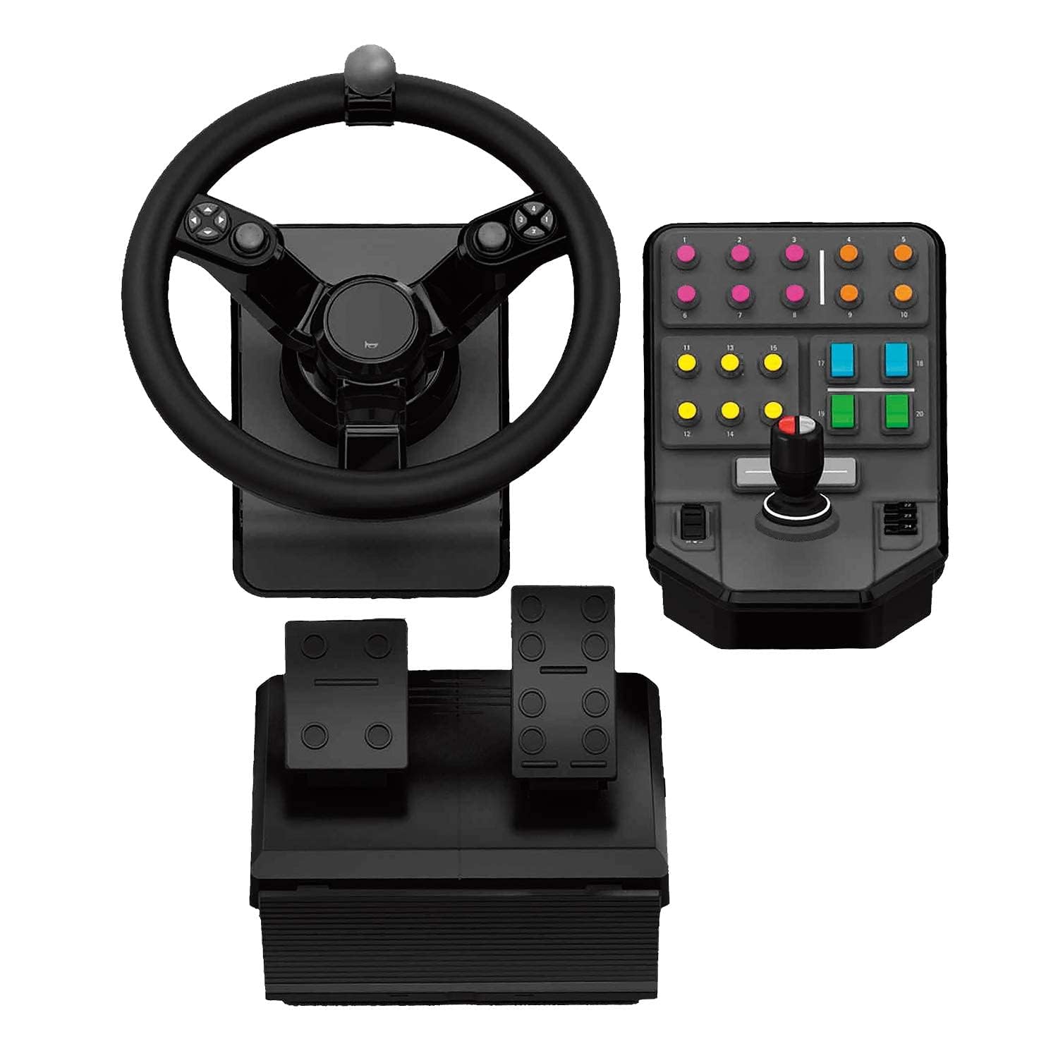 LOGITECH Heavy Equipment G-Series wheel and pedals set wired for PC
