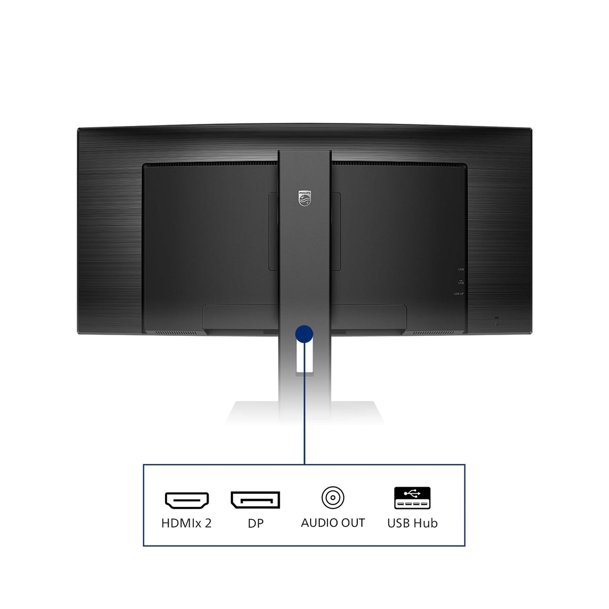 PHILIPS 345B1C - écran  incurvé - 34" - 3440 x 1440 WQHD @ 100 Hz - VA - 300 cd/m² - 3000:1 - 5 ms - 2xHDMI, DP- haut-parleurs