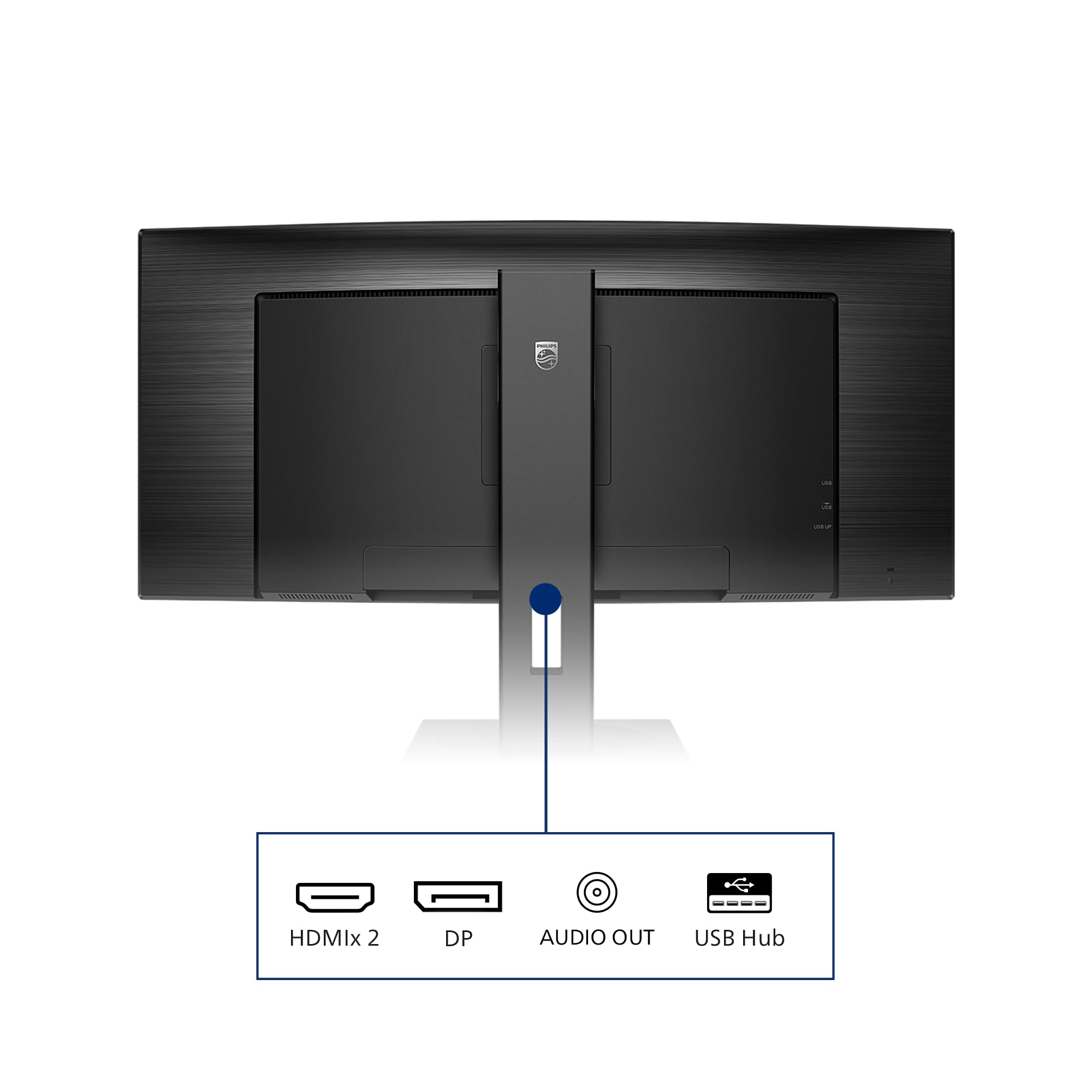 PHILIPS 345B1C - écran  incurvé - 34" - 3440 x 1440 WQHD @ 100 Hz - VA - 300 cd/m² - 3000:1 - 5 ms - 2xHDMI, DP- haut-parleurs