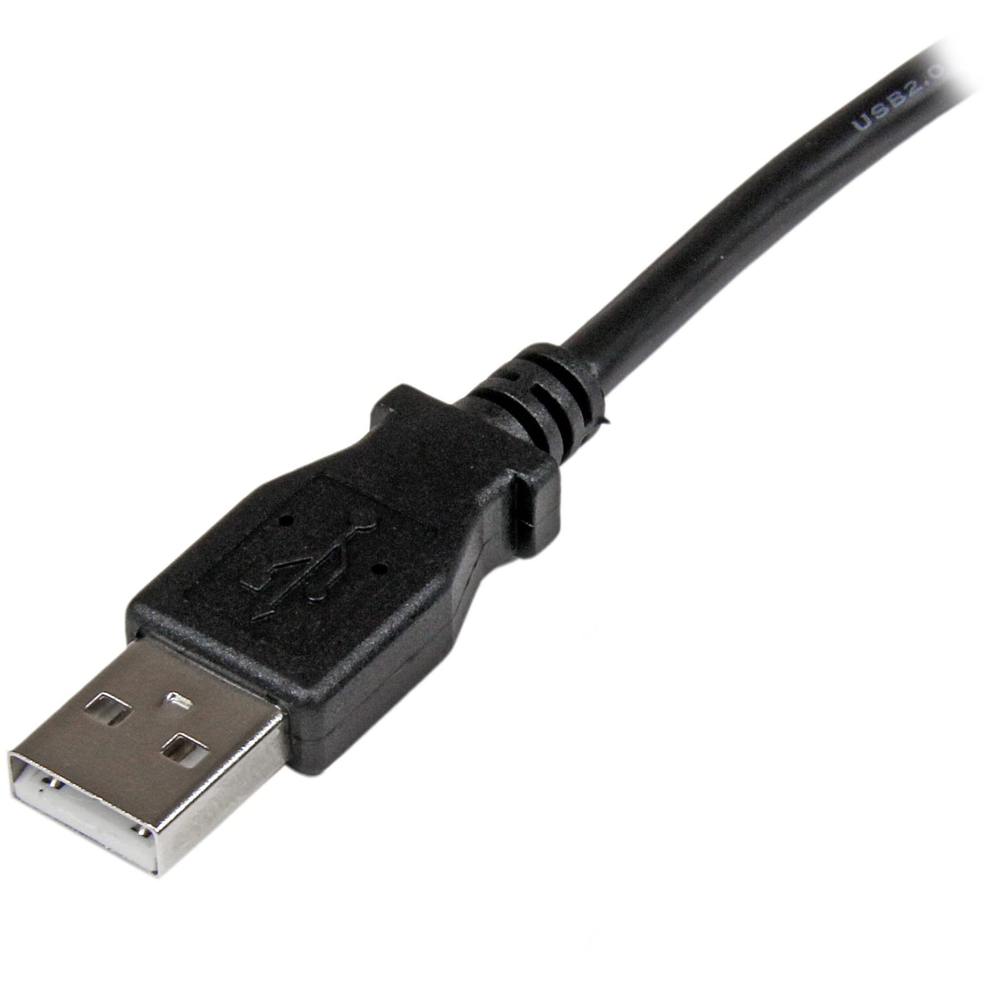 3m USB 2.0 A to Left Angle B Cable M/M