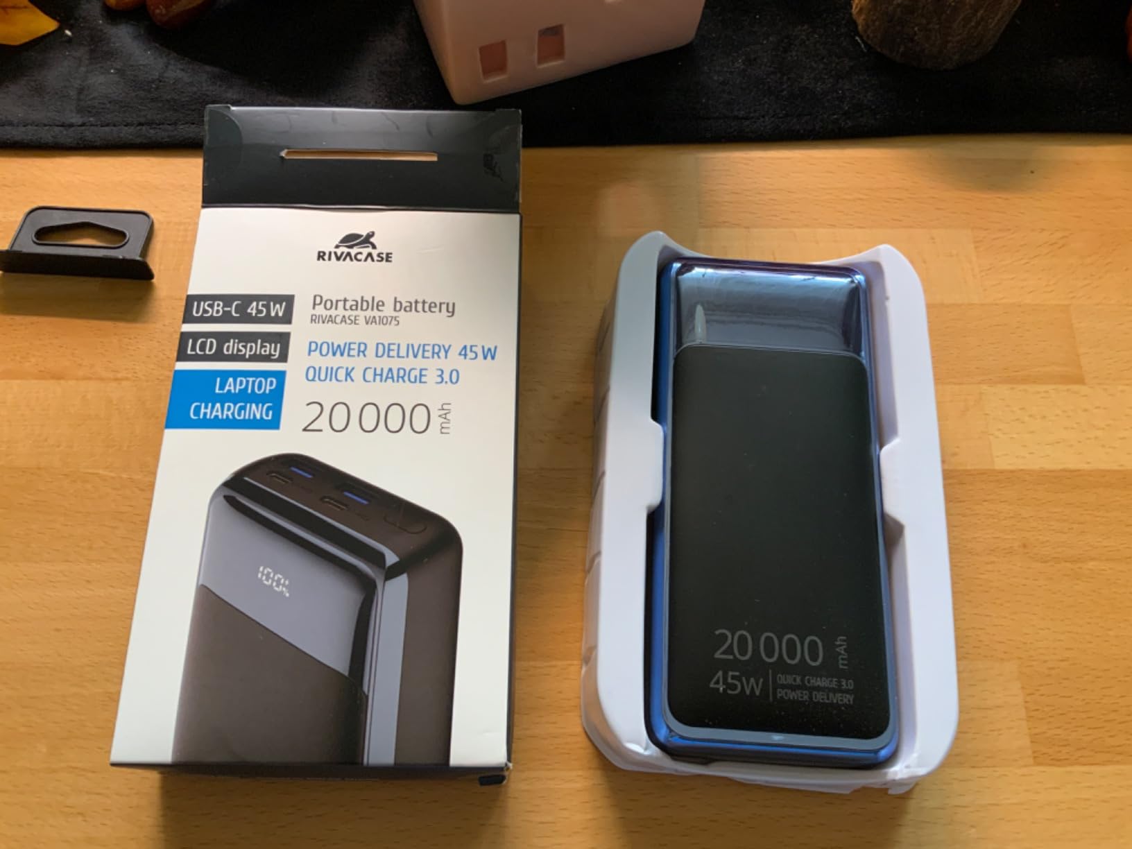 Powerbank 20000mAh pour laptop 45W charge ultra rapide power