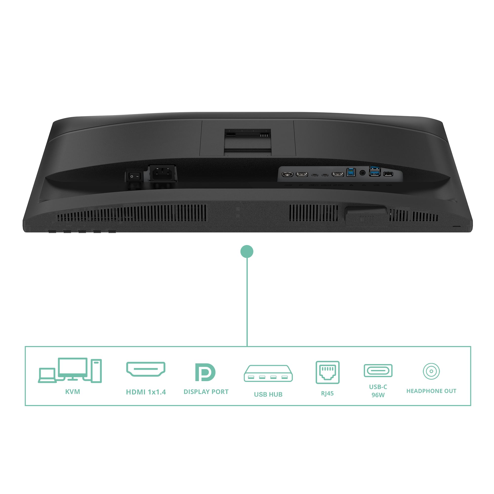 AOC 24P4CV 23.8p IPS FHD 120Hz 4ms HDMI DP USB C PD96W HUB USB Speakers HAS 150mm