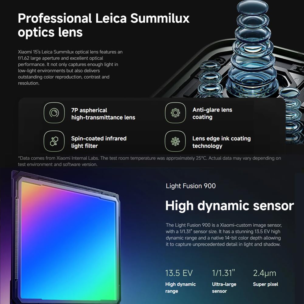 "Xiaomi 15 16,1 cm (6,36"") Double SIM 5G 12 Go 256 Go 5240 mAh Noir"