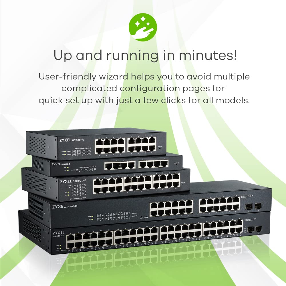 ZYXEL GS1900-10HP V2 Switch 8GB-port Mgm