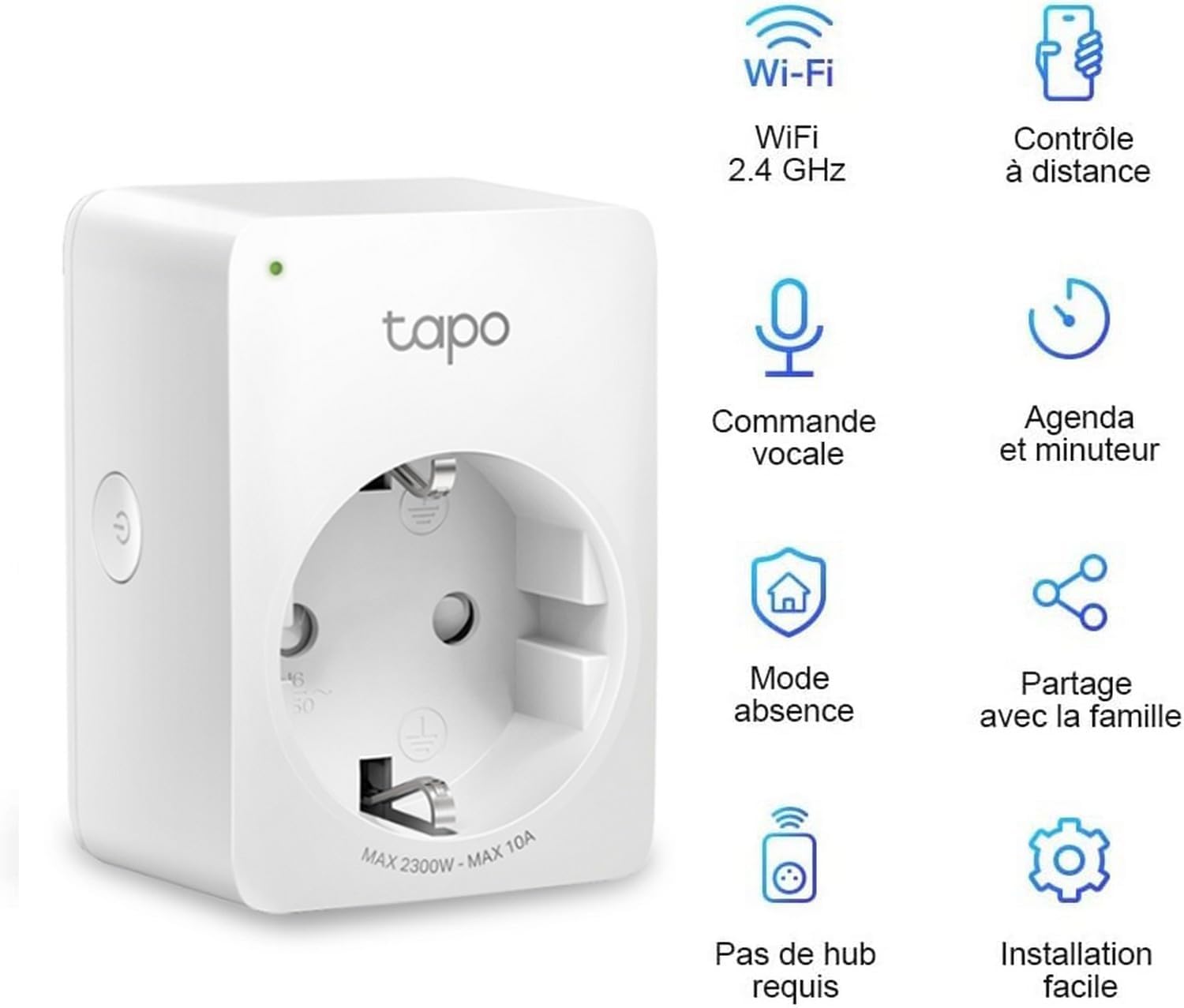 TP-Link TAPO P100( 1 sortie(s) CA 0 m 2990 W