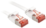 LINDY Cat.6 U/FTP Flat Ribbon Patch Cable White 0.3m