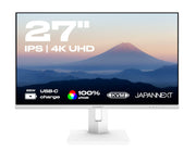 JAPANNEXT JN-IPS270UHD60F-C65W-HSP-W - Ecran 27p 3840x2160 4K 60Hz - IPS - 400 cd/m2 - HDR - HDMI x2 - DP - USB-C charge 65W